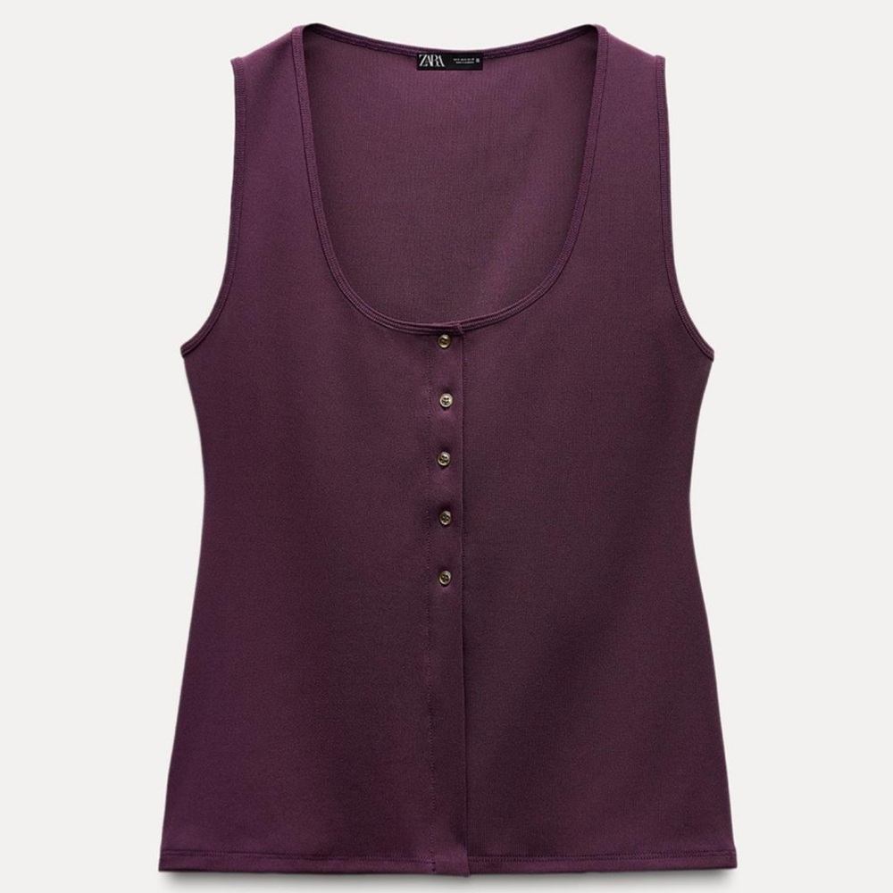 Zara purple top, never worn, new with tags, size S